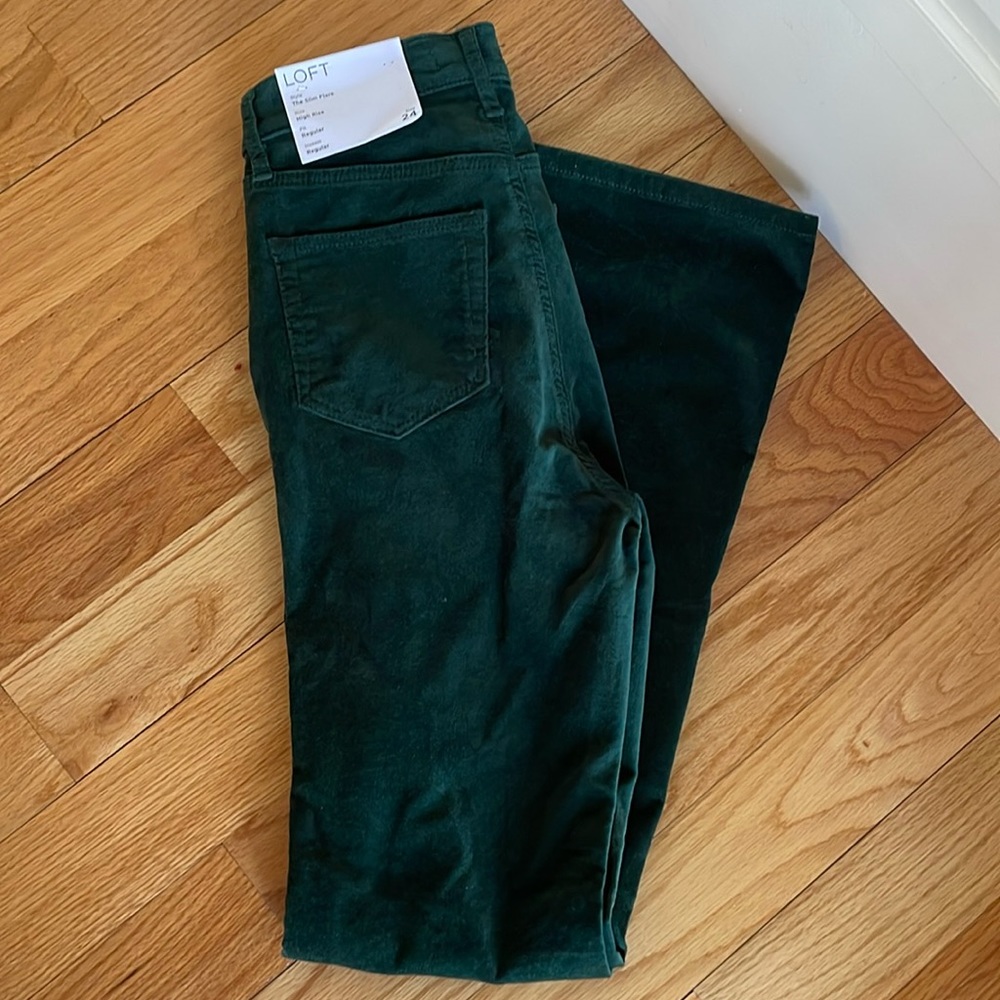 LOFT High rise slim flare pant